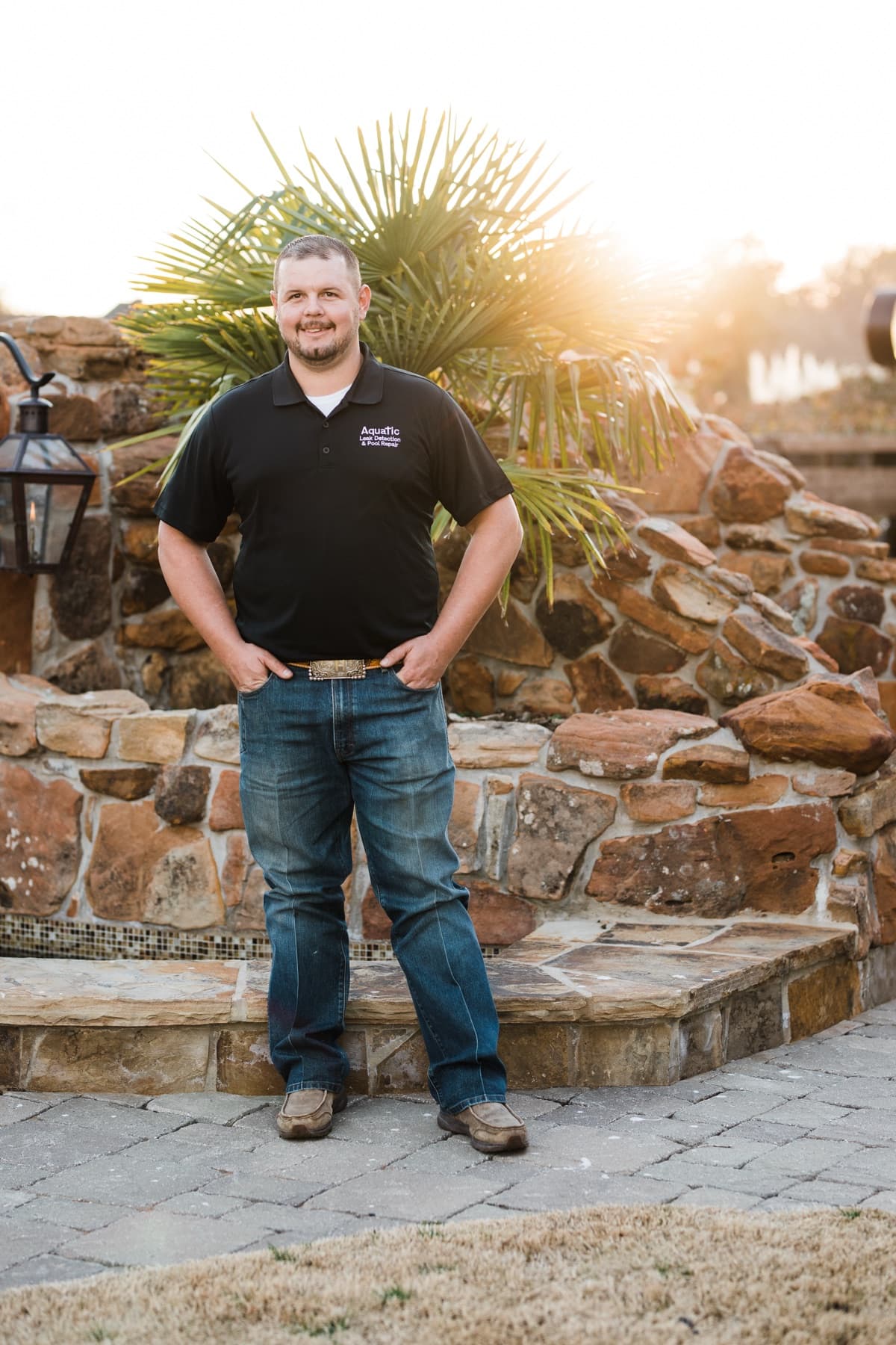 Nolan Hayhurst, owner of Aquatic Leak Detection & Pool Repair, in Texas